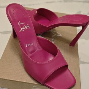 Christian Louboutin Fuchsia Open-Toe Heels